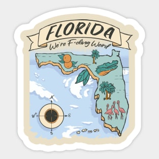 Florida United States map Sticker